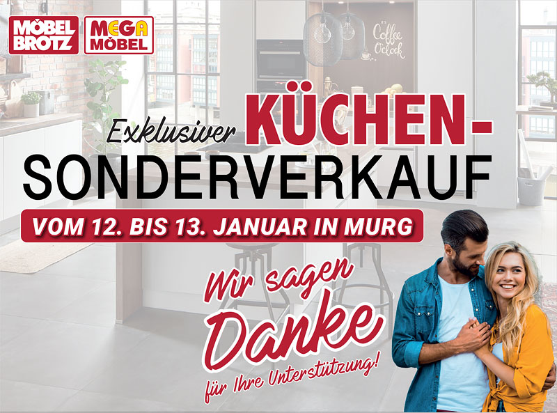 Exklusiver Küchen-Sonderverkauf vom 12. bis zum 14. Januar in Murg