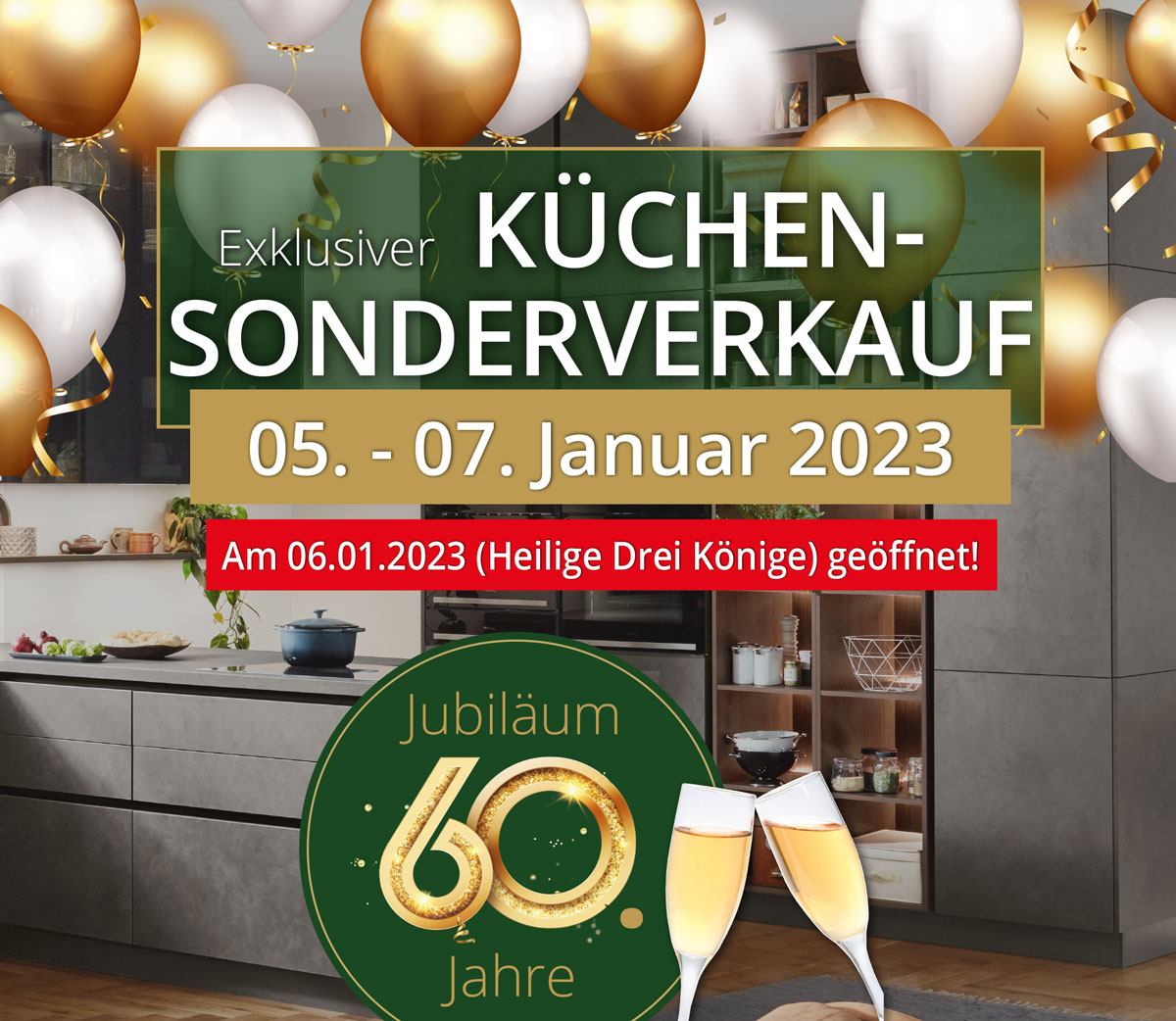 Exklusiver Küchen-Sonderverkauf vom 05.- 07. Januar 2023