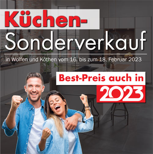 3 Tage exklusiver Küchen-Sonderverkauf bei Möbel Mit in Wolfen und Köthen!