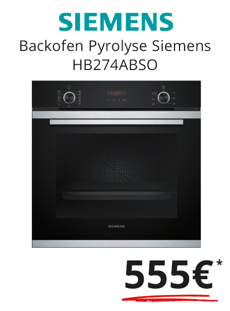 Backofen Pyrolyse Siemens HB274ABSO