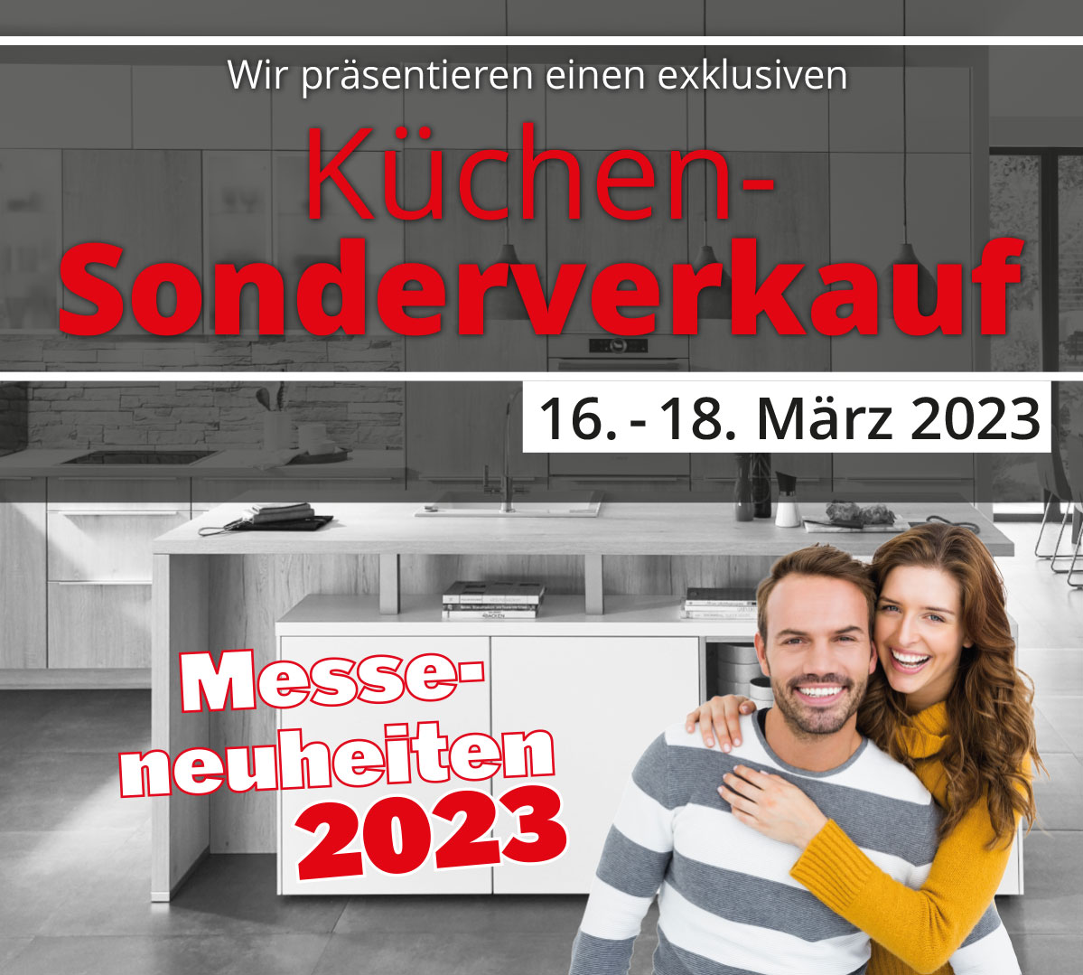 Interliving HEKA präsentiert einen exklusiven Küchen-Sonderverkauf vom 16. - 18. März 2023. Jetzt richtig sparen beim Küchenkauf!