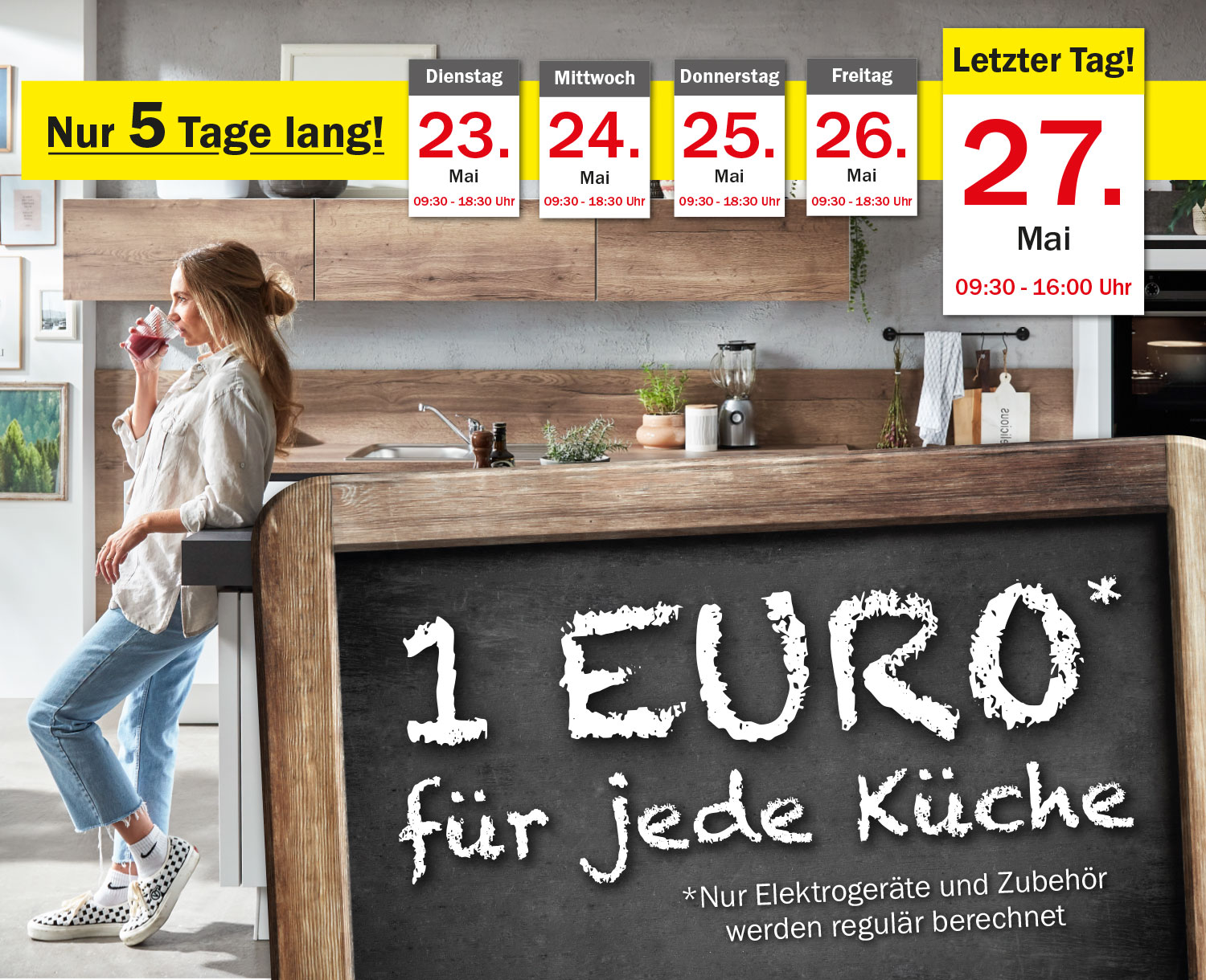 1 Euro* für jede Küche bei Möbel Mit in Wittenberg!