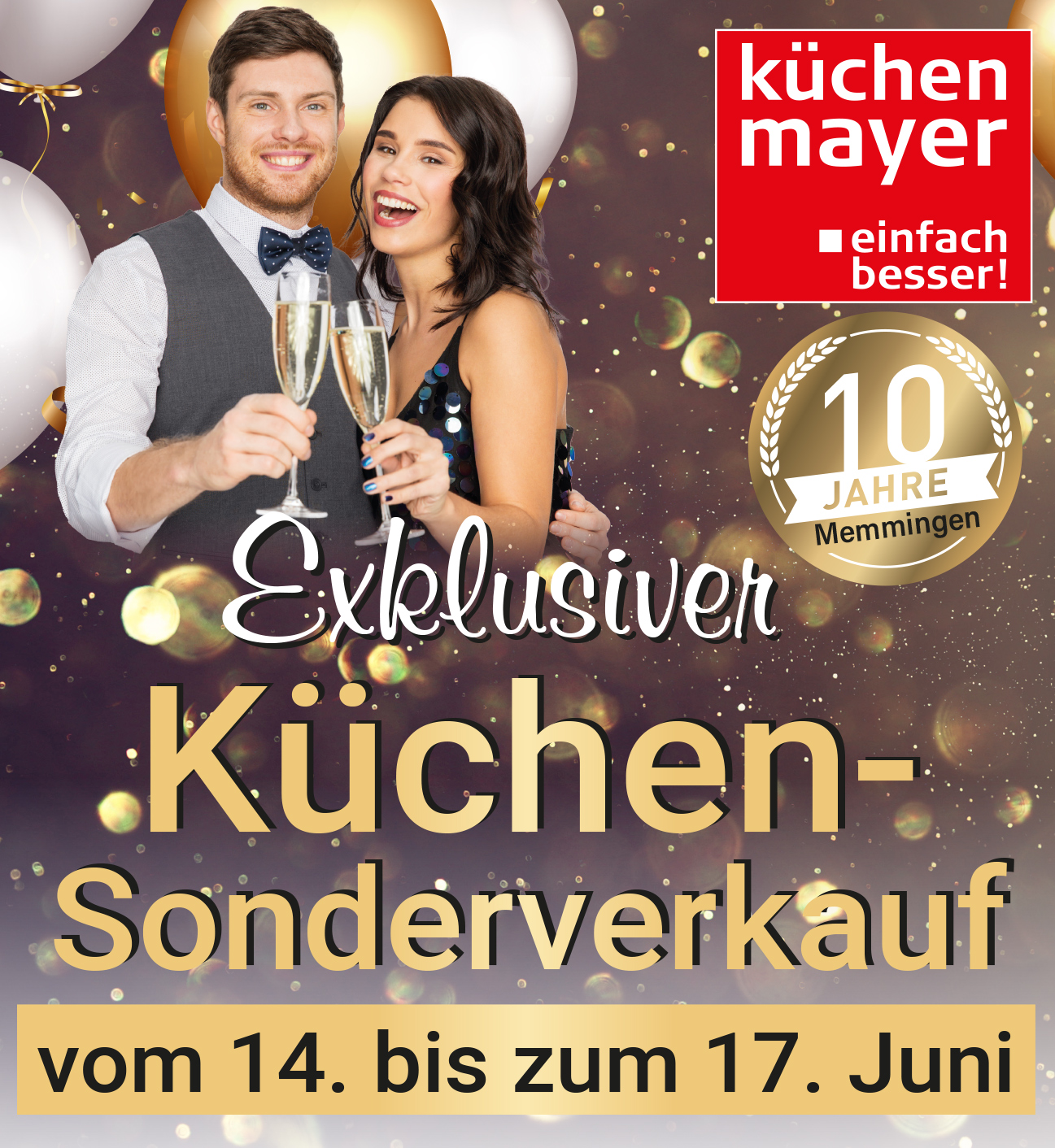 Exklusiver Küchen-Sonderverkauf bei Küchen Mayer in Memmingen - nur vom 14. bis zum 17. Juni