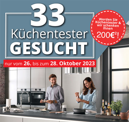 Möbel + Küchen Muschenich sucht 33 Küchentester! Jetzt Sparen beim Küchenkauf!